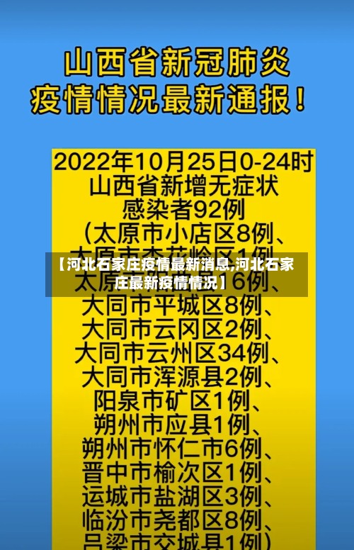 【河北石家庄疫情最新消息,河北石家庄最新疫情情况】
