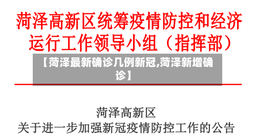 【菏泽最新确诊几例新冠,菏泽新增确诊】-第3张图片