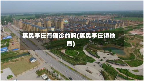 惠民李庄有确诊的吗(惠民李庄镇地图)-第2张图片