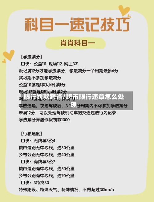 限行罚款跨省/跨市限行违章怎么处理