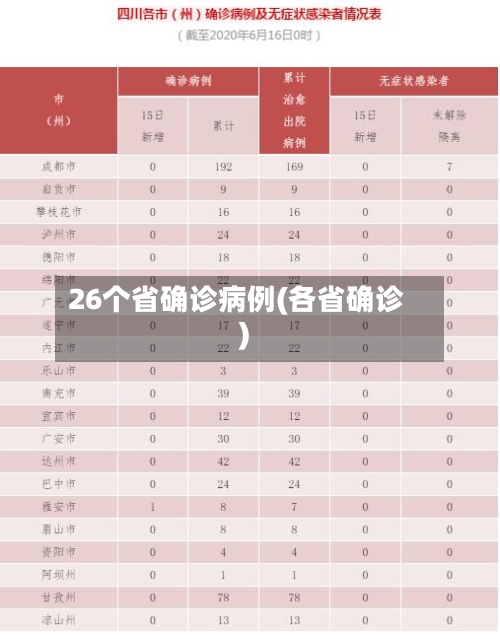 26个省确诊病例(各省确诊)-第2张图片