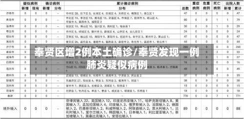 奉贤区增2例本土确诊/奉贤发现一例肺炎疑似病例-第2张图片