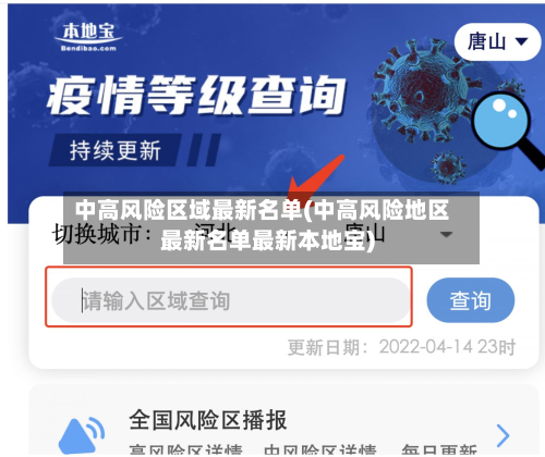 中高风险区域最新名单(中高风险地区最新名单最新本地宝)-第3张图片