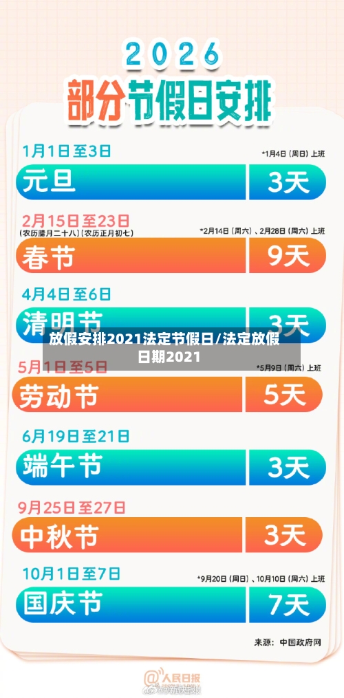 放假安排2021法定节假日/法定放假日期2021-第3张图片
