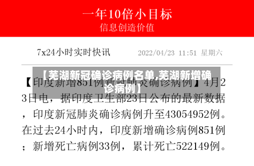 【芜湖新冠确诊病例名单,芜湖新增确诊病例】