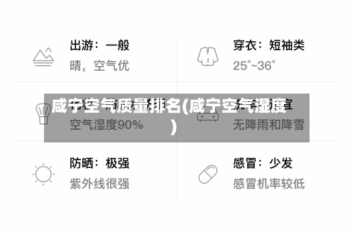 咸宁空气质量排名(咸宁空气湿度)