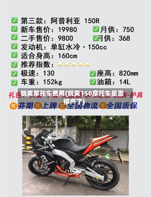 锐爽摩托车费用(锐爽150摩托车是否停产了)