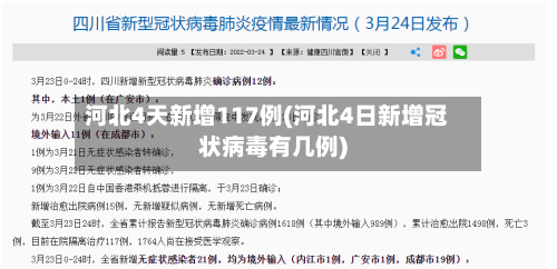 河北4天新增117例(河北4日新增冠状病毒有几例)