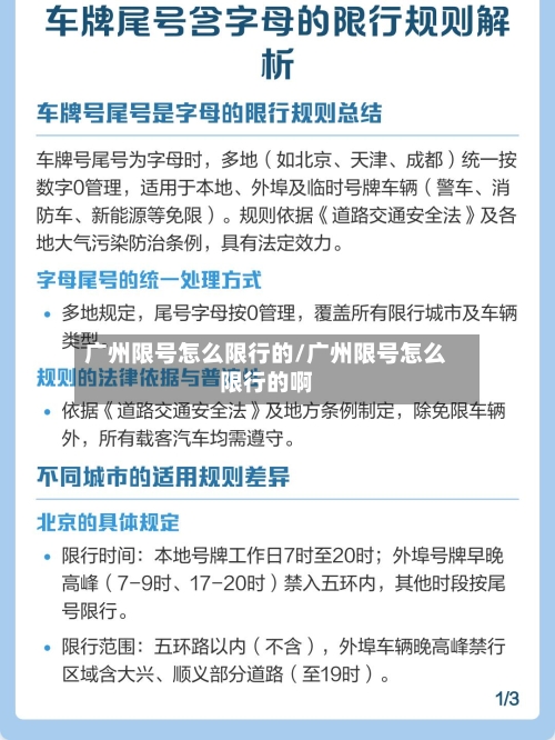 广州限号怎么限行的/广州限号怎么限行的啊