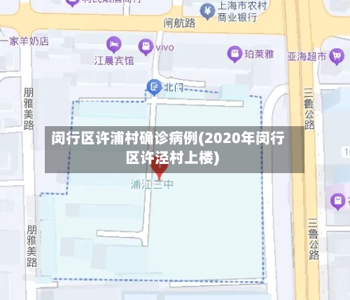 闵行区许浦村确诊病例(2020年闵行区许泾村上楼)
