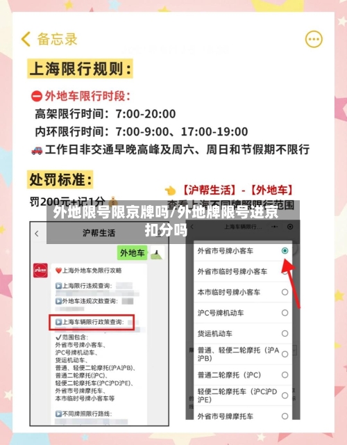 外地限号限京牌吗/外地牌限号进京扣分吗-第2张图片