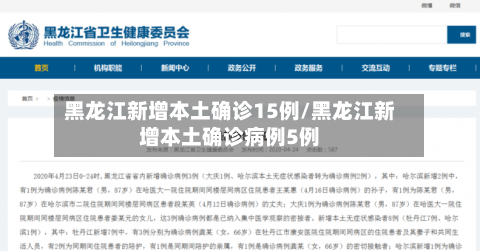 黑龙江新增本土确诊15例/黑龙江新增本土确诊病例5例-第3张图片