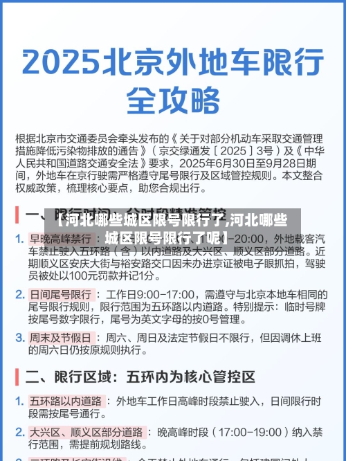 【河北哪些城区限号限行了,河北哪些城区限号限行了呢】-第2张图片