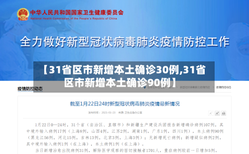 【31省区市新增本土确诊30例,31省区市新增本土确诊90例】