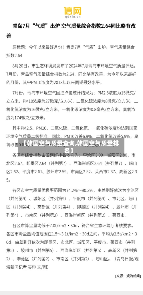 【韩国空气质量查询,韩国空气质量排名】-第2张图片