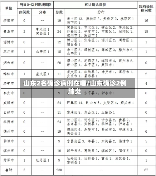 山东2名确诊病例在哪/山东确诊2例肺炎-第3张图片