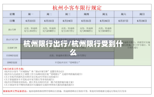 杭州限行出行/杭州限行受到什么-第2张图片
