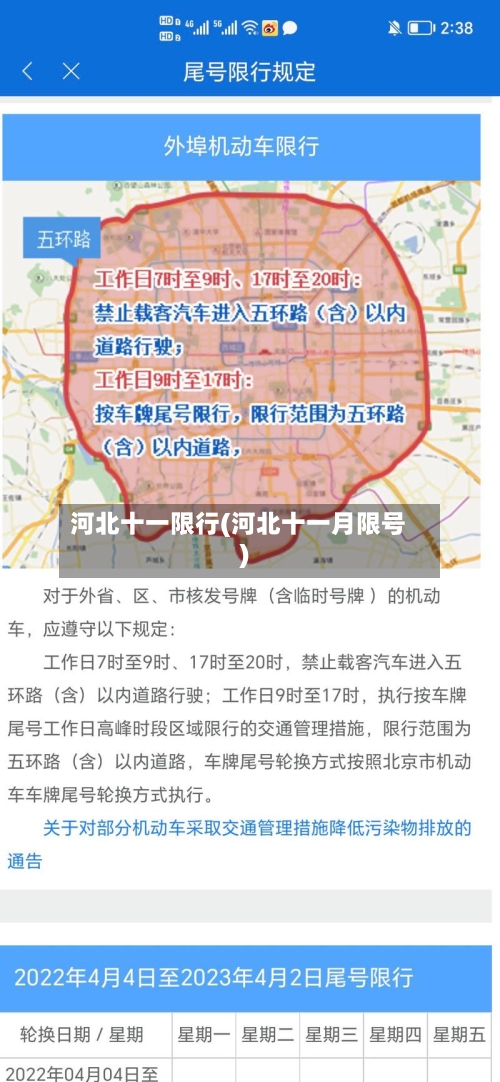 河北十一限行(河北十一月限号)-第3张图片