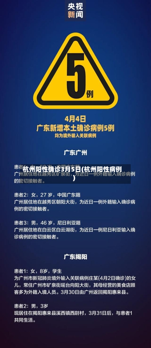 杭州阳性确诊3月5日(杭州阳性病例)