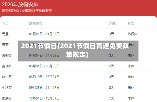 2021节假日(2021节假日高速免费政策规定)