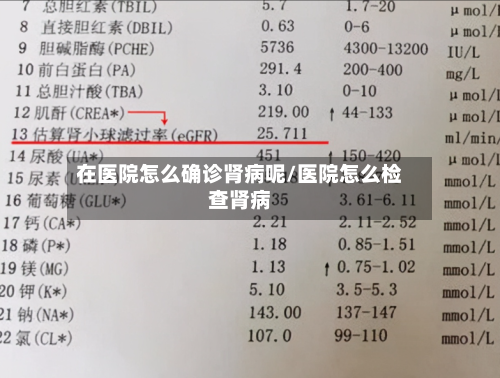 在医院怎么确诊肾病呢/医院怎么检查肾病