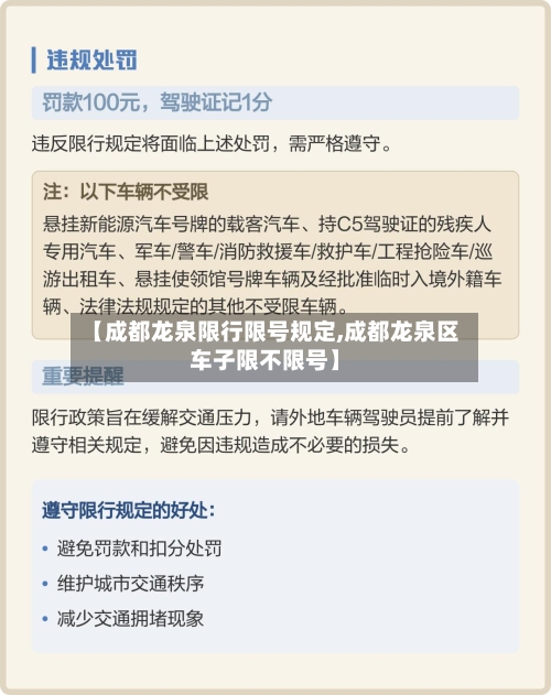 【成都龙泉限行限号规定,成都龙泉区车子限不限号】