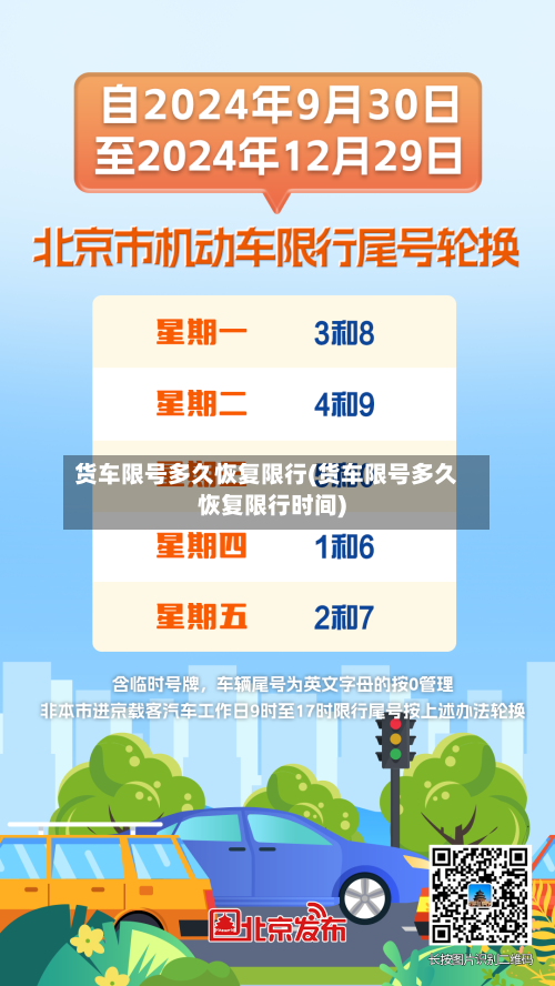 货车限号多久恢复限行(货车限号多久恢复限行时间)-第3张图片