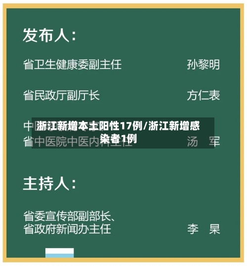 浙江新增本土阳性17例/浙江新增感染者1例