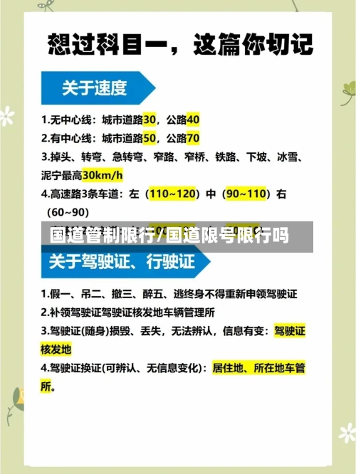 国道管制限行/国道限号限行吗