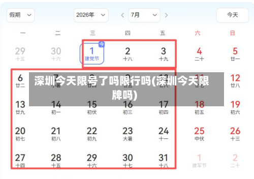 深圳今天限号了吗限行吗(深圳今天限牌吗)