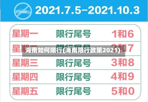 海南如何限行(海南限行政策2021)