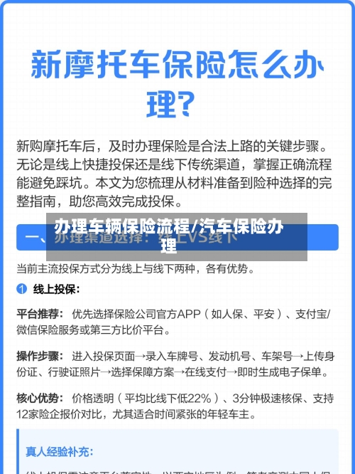 办理车辆保险流程/汽车保险办理