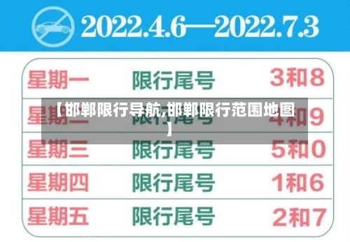 【邯郸限行导航,邯郸限行范围地图】-第2张图片