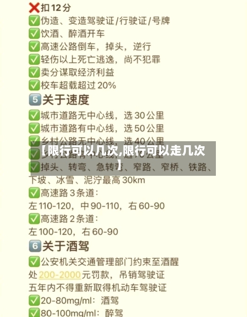 【限行可以几次,限行可以走几次】-第2张图片